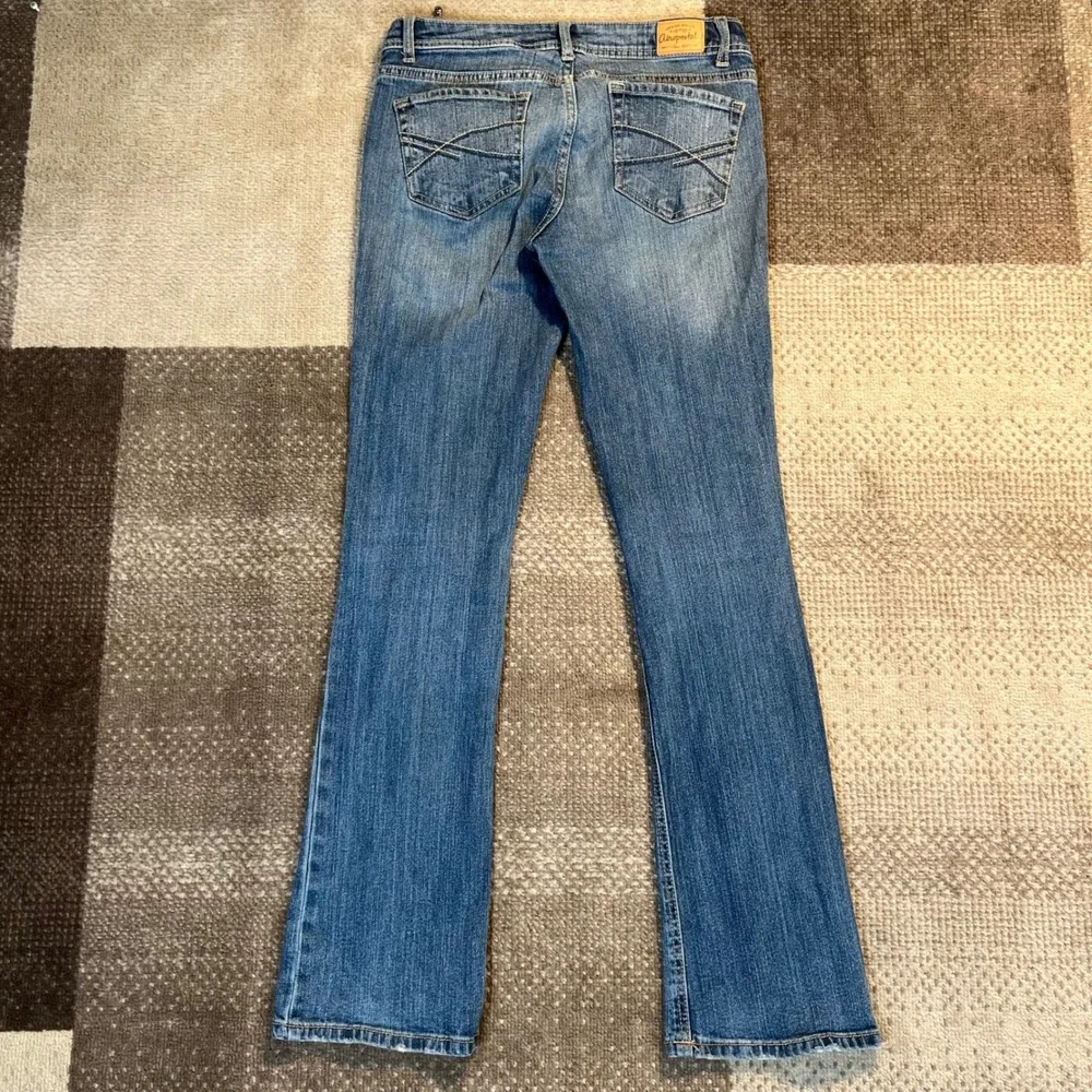 Aeropostale Chelsea Boot Jeans‎ Womens Blue Low Rise Denim Size 4 Reg Boho